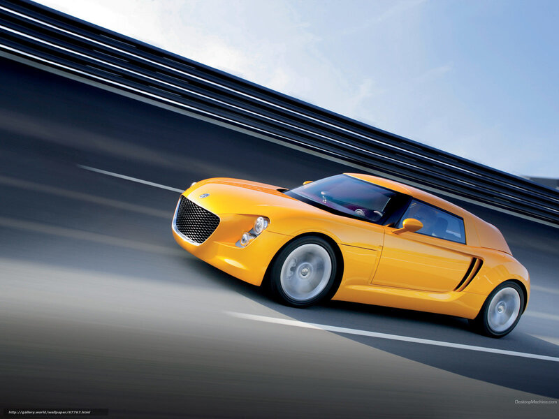 Yellow sports car on track