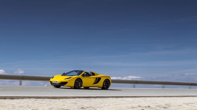 Yellow Sports Car — Open, Afternoon