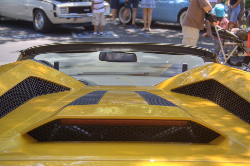 Yellow Sports Car — Outdoor, Afternoon, Photograph, People, Cars