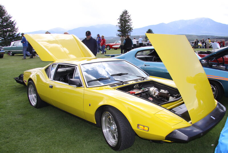 Yellow Sports Car — Outdoor, Afternoon, Photograph, People