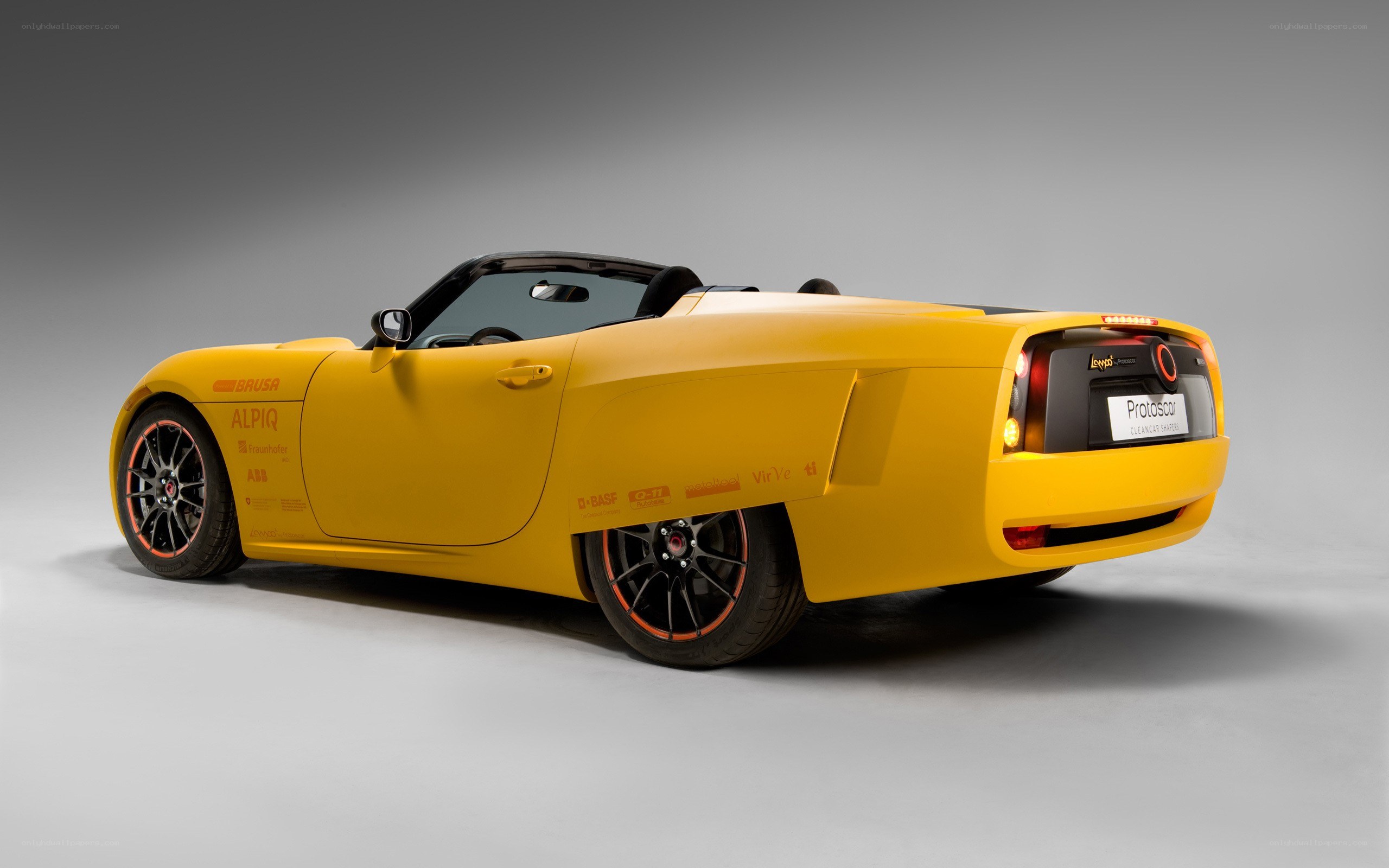 yellow sports car prototype