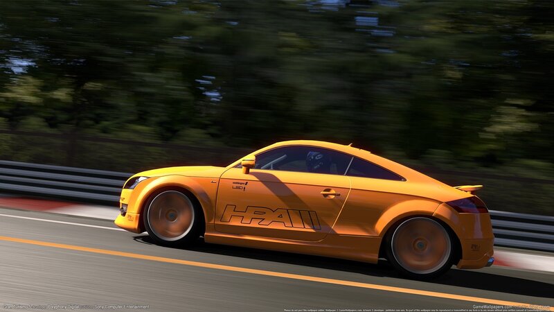 yellow sports car racing