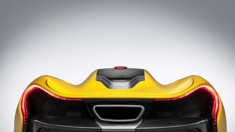 Yellow Sports Car Rear — Dramatic, Photograph