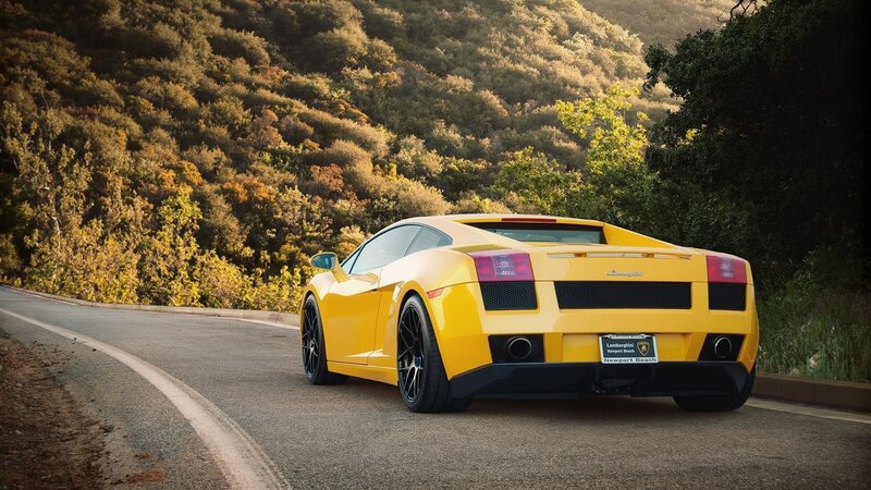 Yellow Sports Car — Serene, Afternoon, Photograph, Road, Hills