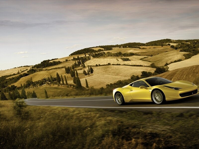 Yellow Sports Car — Serene, Afternoon, Photograph