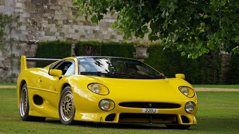 Yellow Sports Car — Serene, Afternoon, Photograph, Tree, Stone Wall