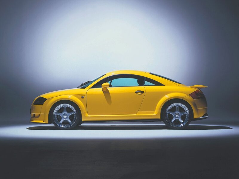 yellow sports car side profile