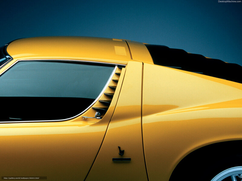 Yellow sports car side profile
