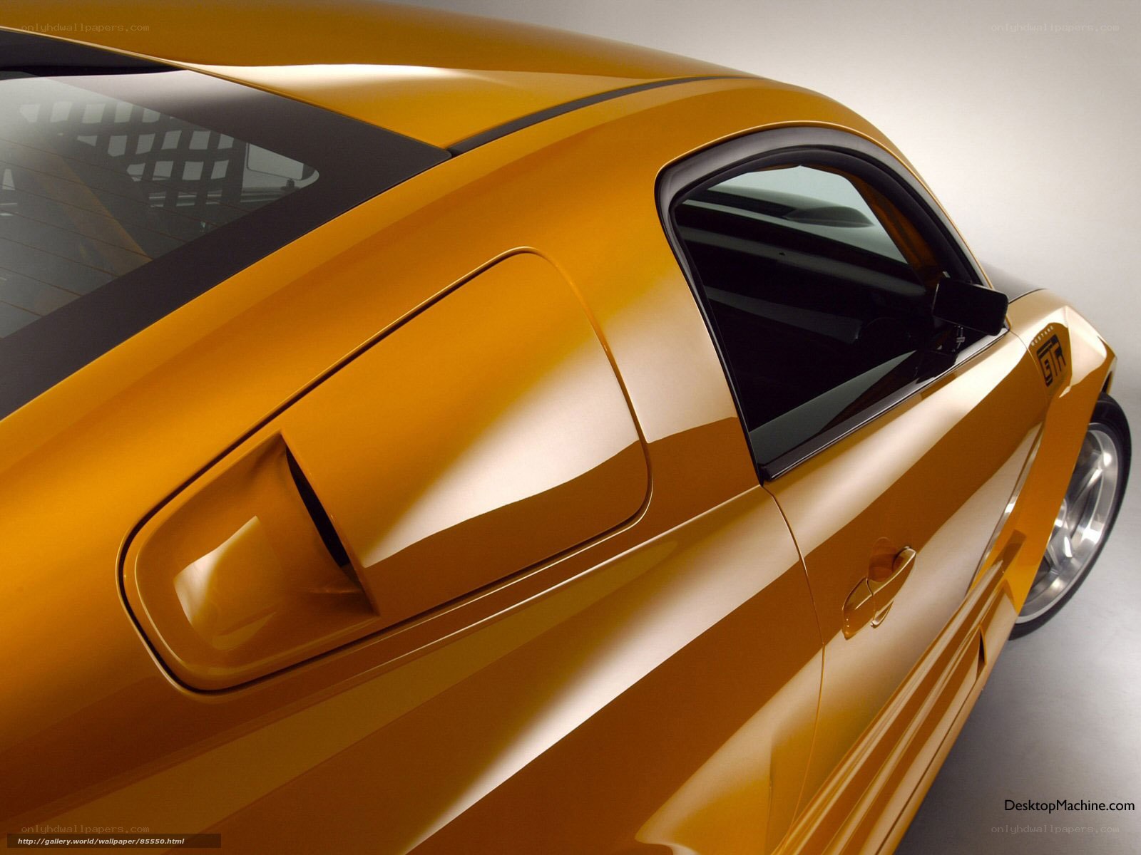 yellow sports car side view
