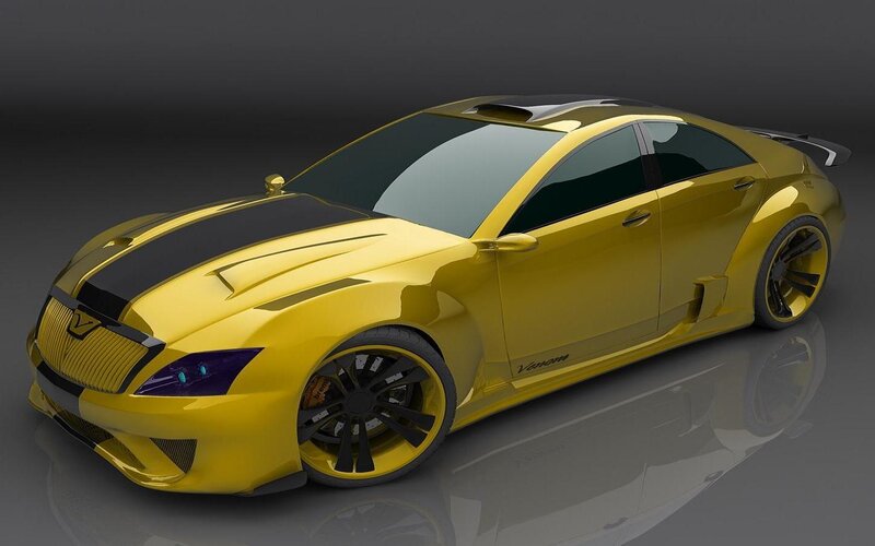 Yellow Sports Car — Sleek