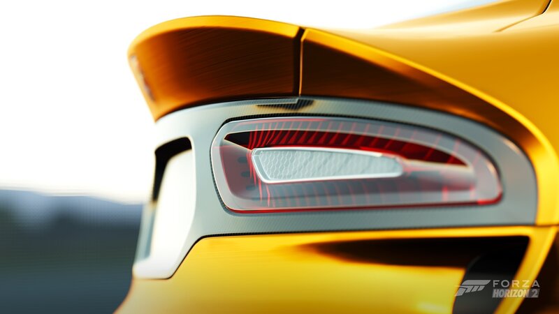 Yellow Sports Car Taillight