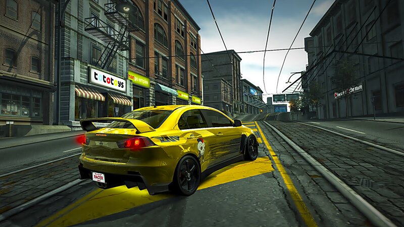 Yellow Sports Car — Urban, Afternoon, 3d Render