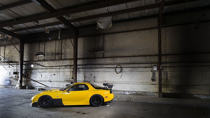 Yellow Sports Car — Warehouse