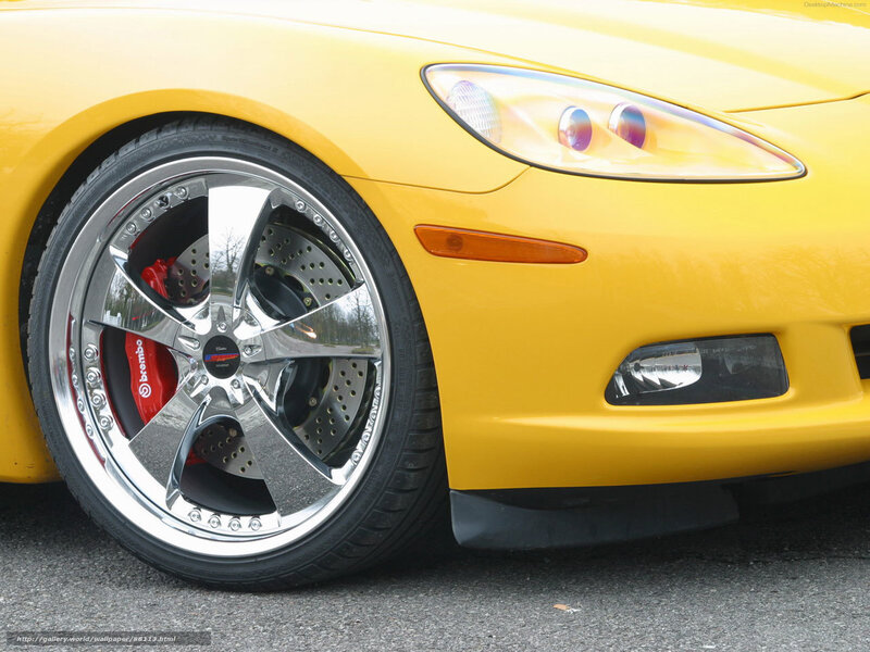 Yellow Sports Car Wheel — Neutral