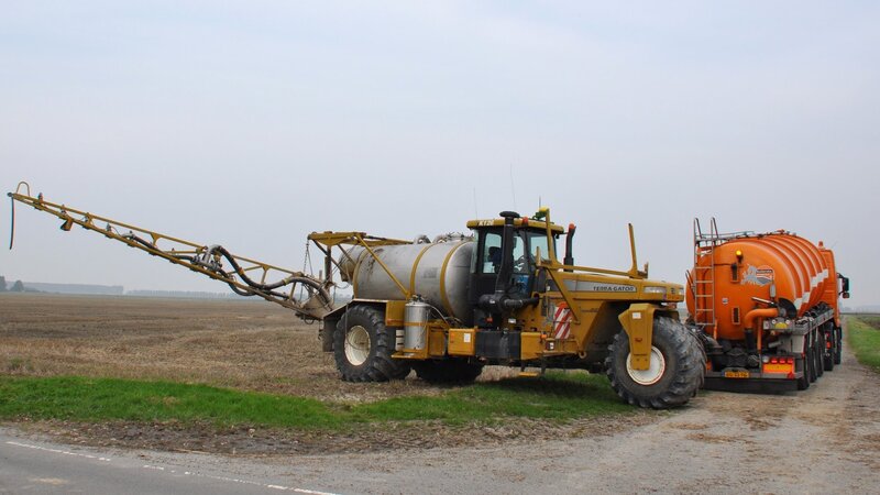 Yellow Sprayer Tractor