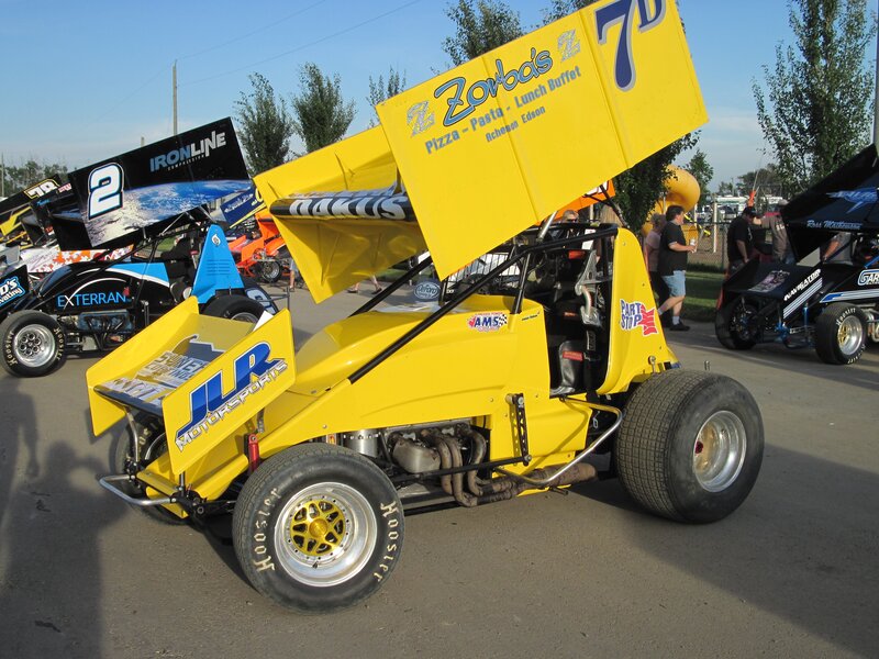 Yellow Sprint Car