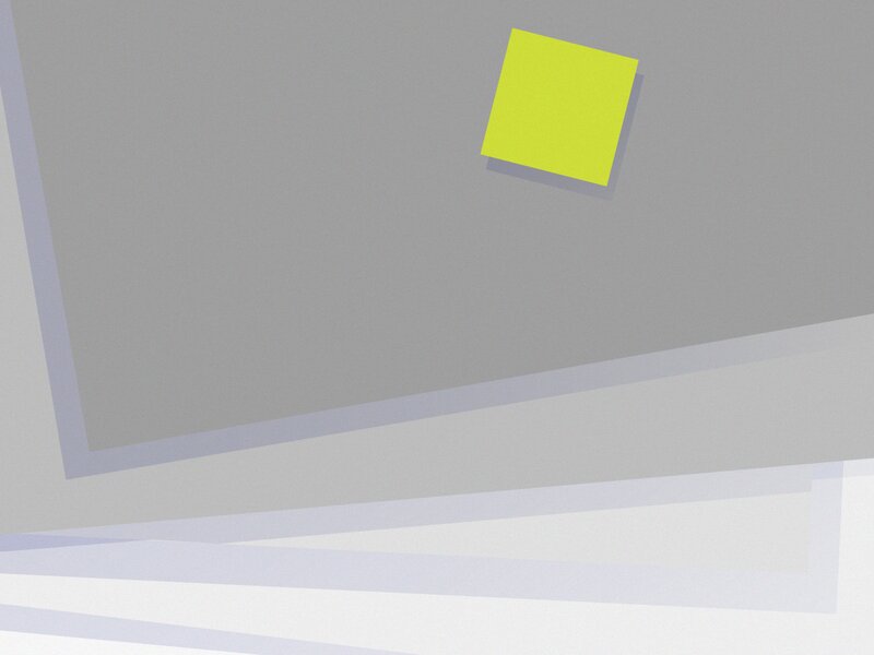 Yellow Square on Gray Surface