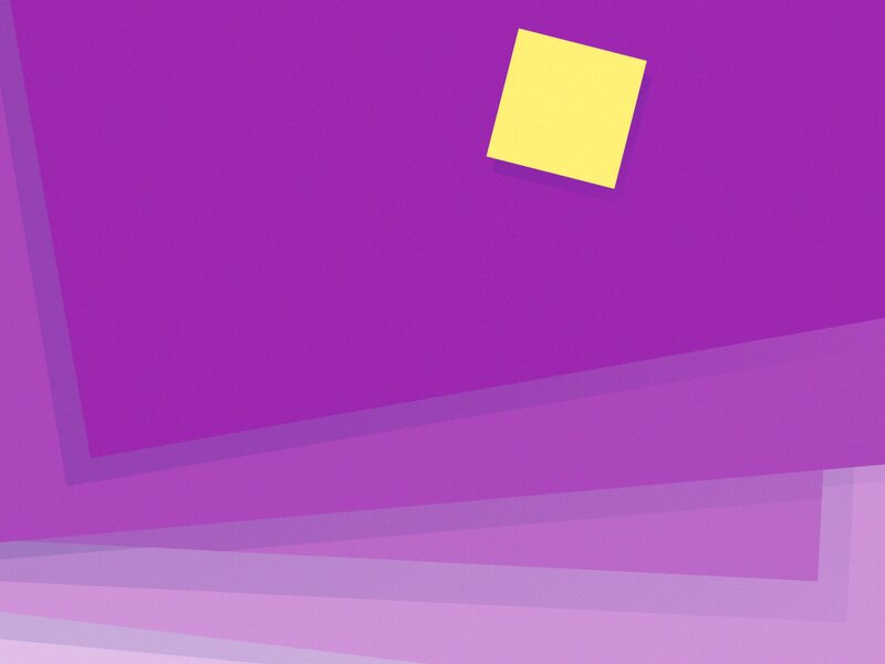 Yellow Square on Purple
