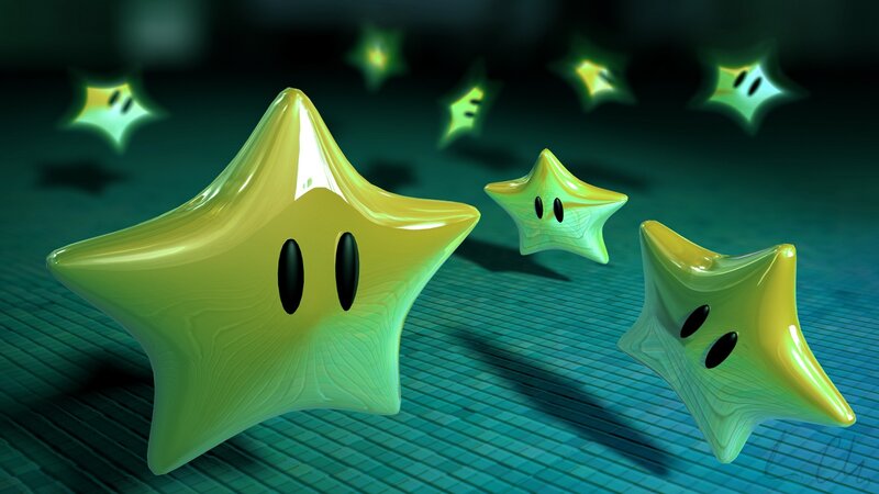 Yellow Star Characters — Green, Dreamy