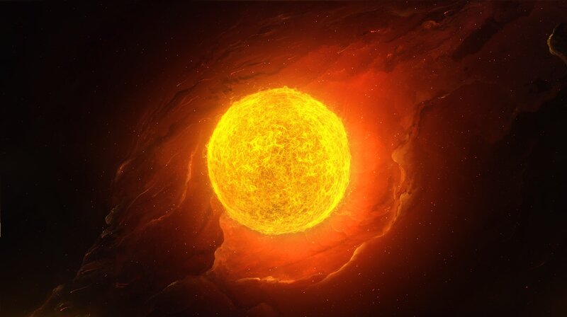 Yellow Star in Space — Dramatic
