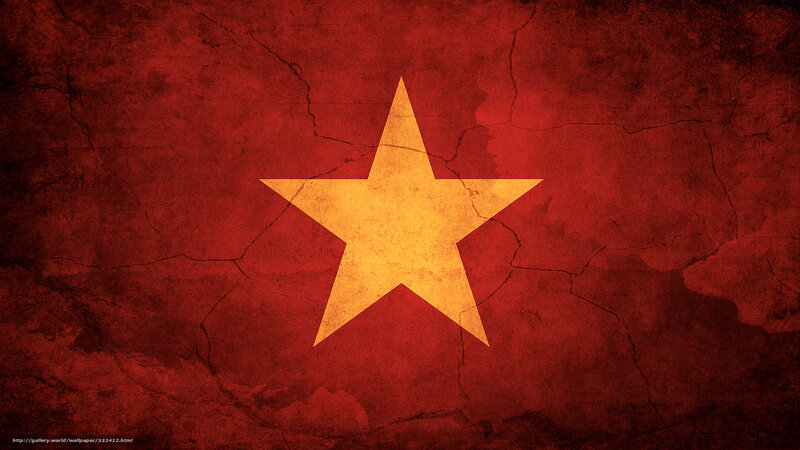 Yellow Star on Red Background — Dramatic