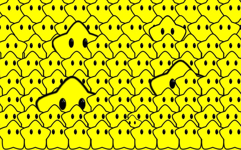 yellow star pattern