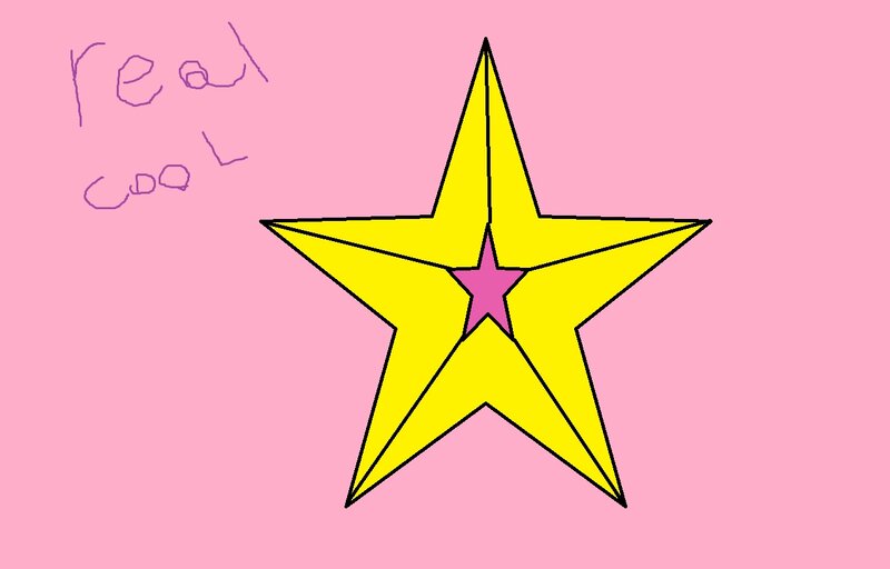 Yellow Star with Pink Center
