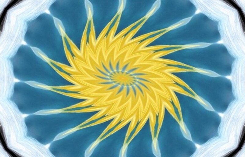 Yellow Starburst Mandala