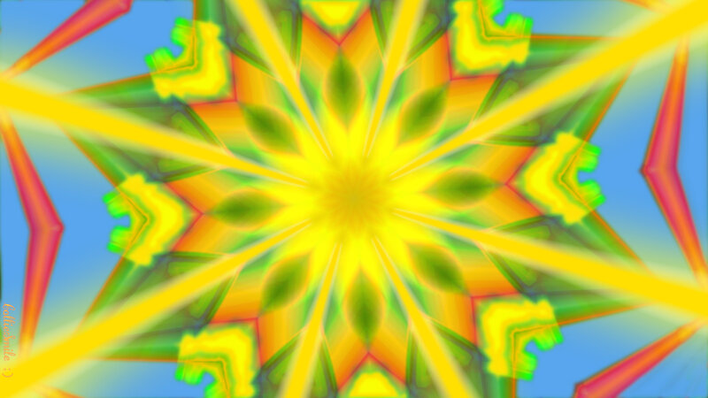 Yellow Starburst Pattern