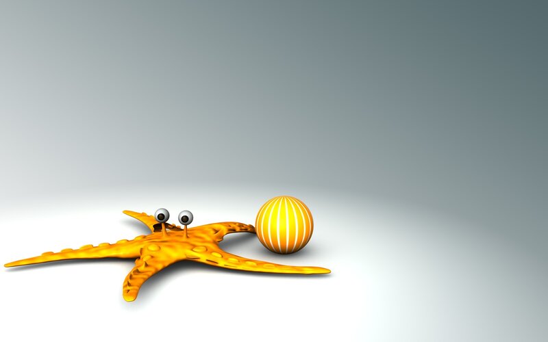 Yellow Starfish with Ball