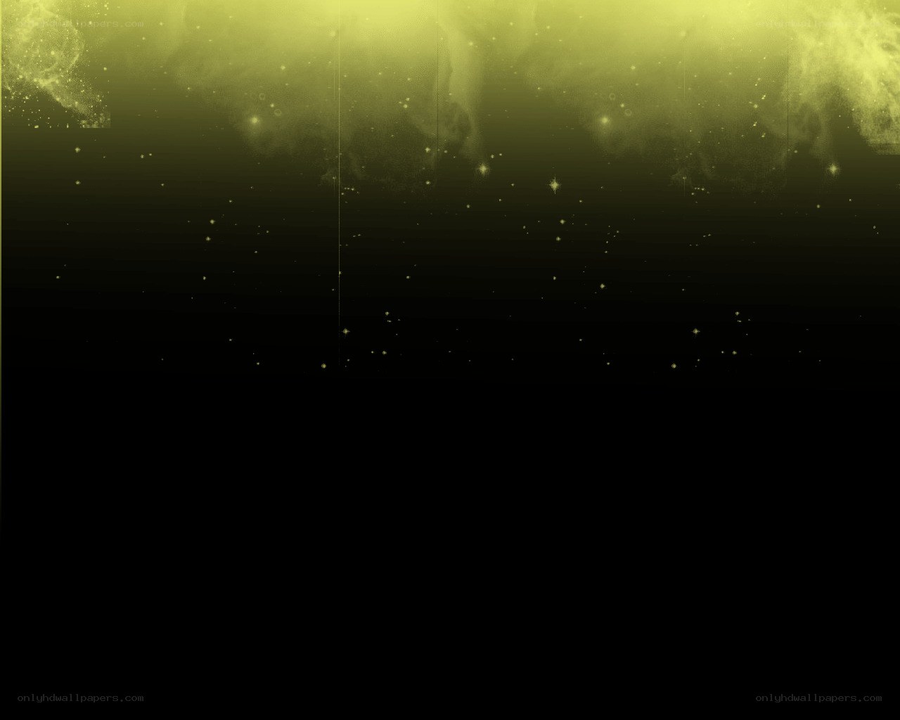 yellow starry night sky