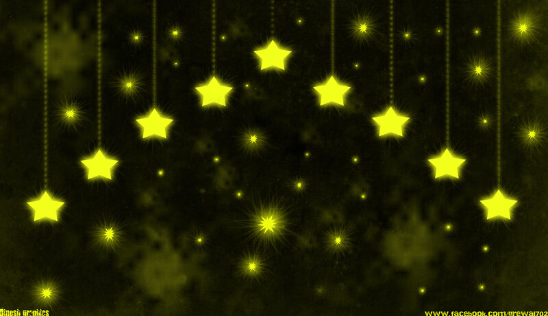 Yellow Stars on Black