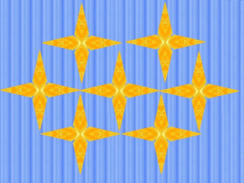 yellow stars on blue background
