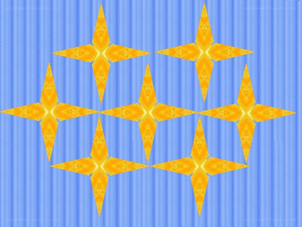 yellow stars on blue background