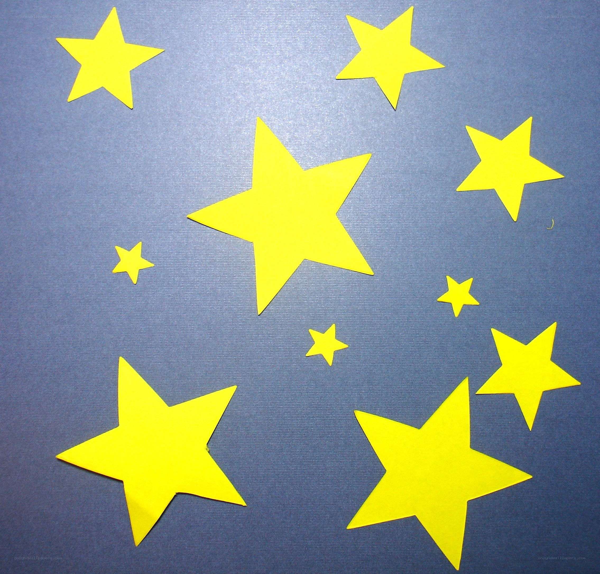 yellow stars on blue background
