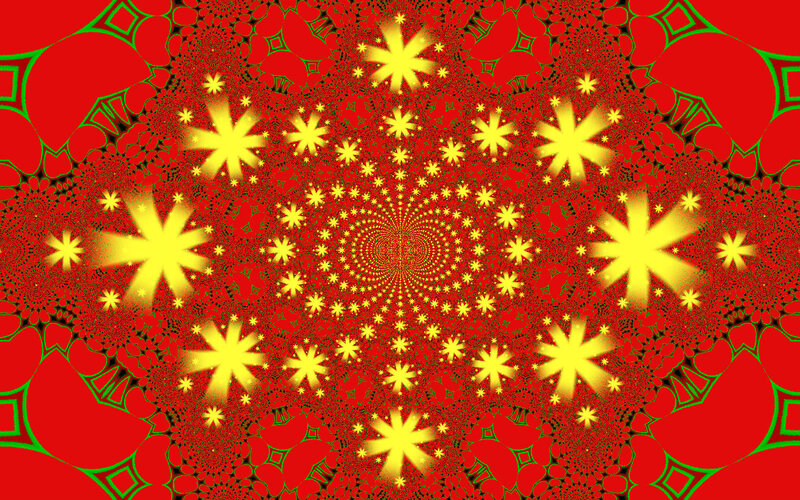 Yellow Stars on Red Background