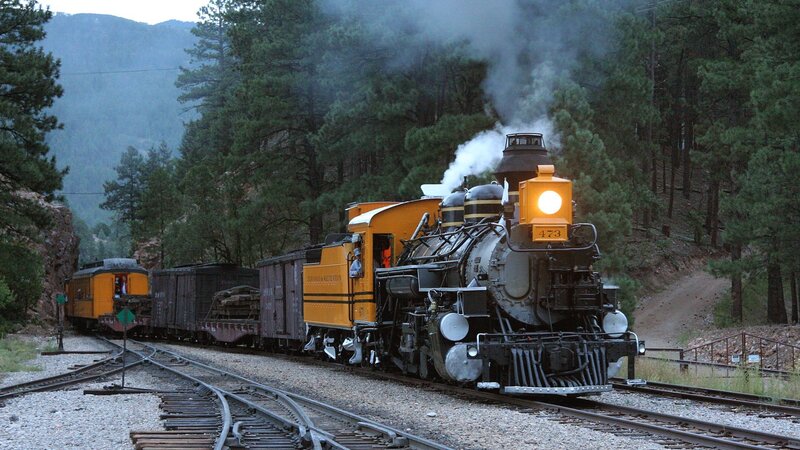 Yellow Steam Train