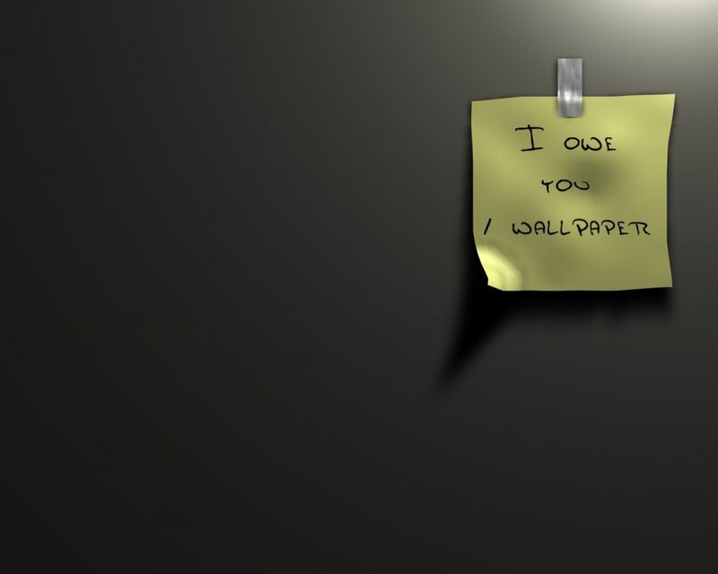 Yellow Sticky Note — Black, Minimalist, 3d Render, Clip, Wall