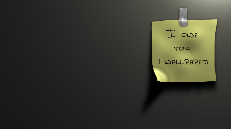 Yellow Sticky Note — Black