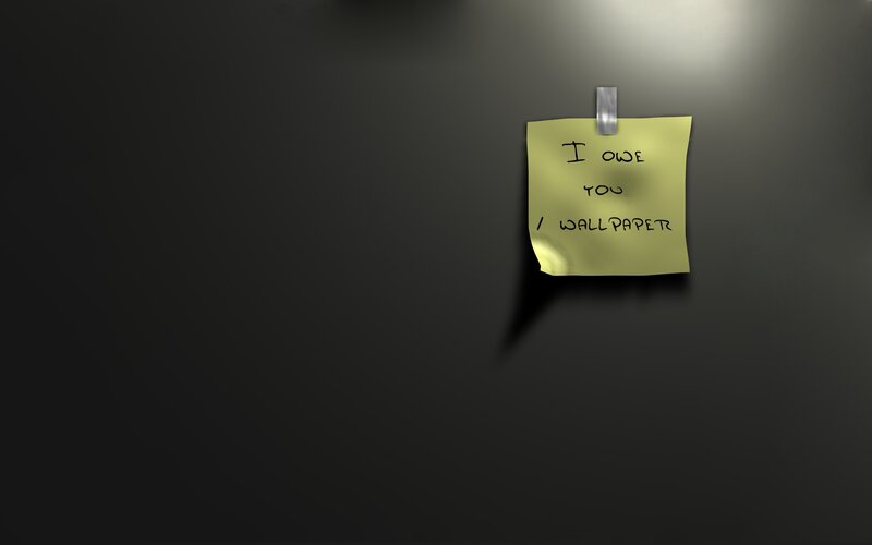 Yellow Sticky Note — Wall