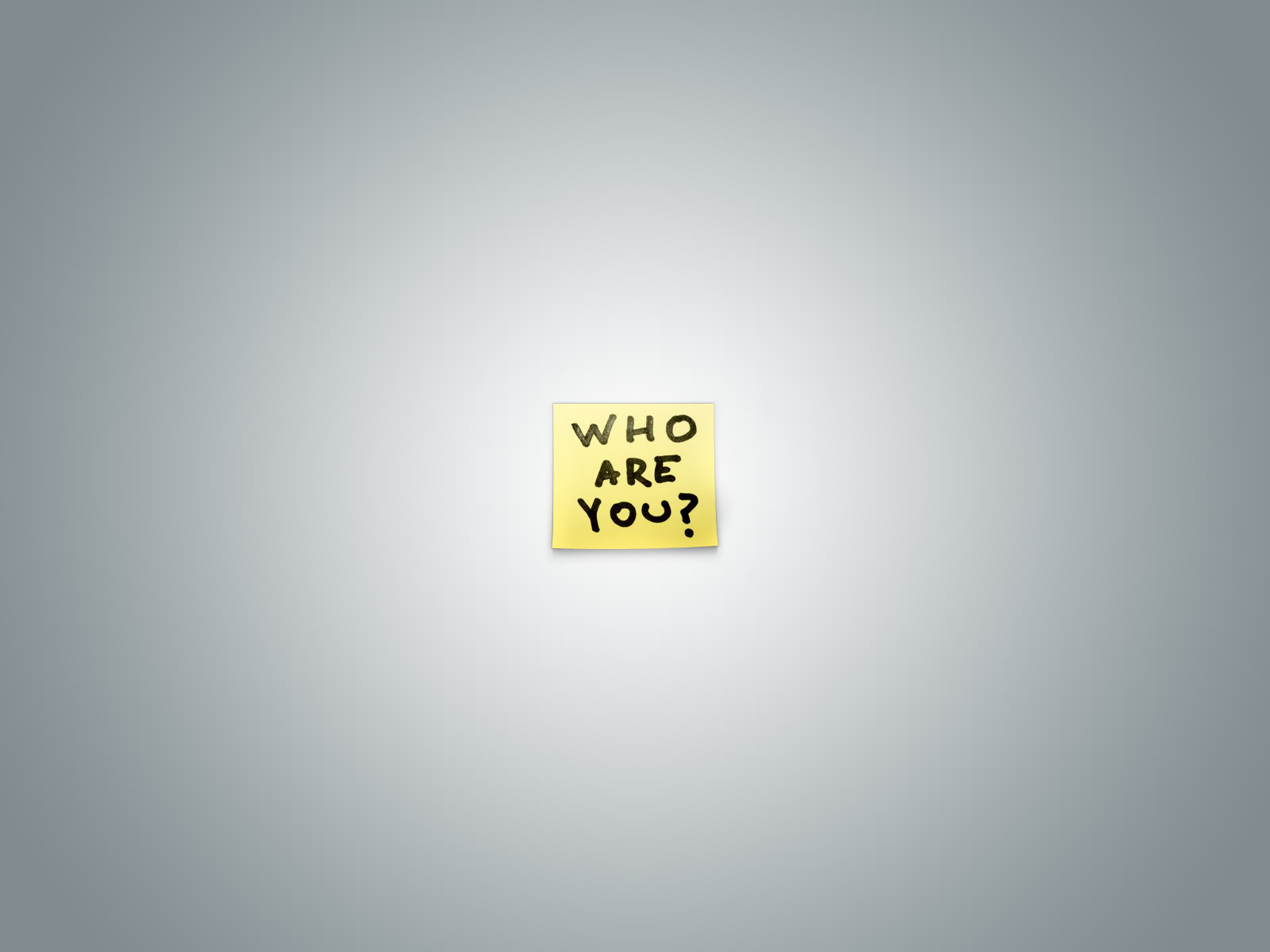 yellow sticky note with question