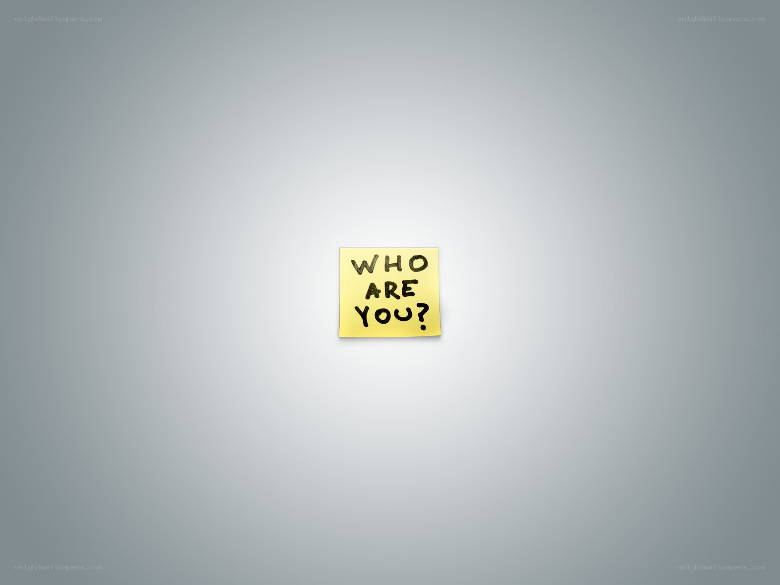 yellow sticky note with question