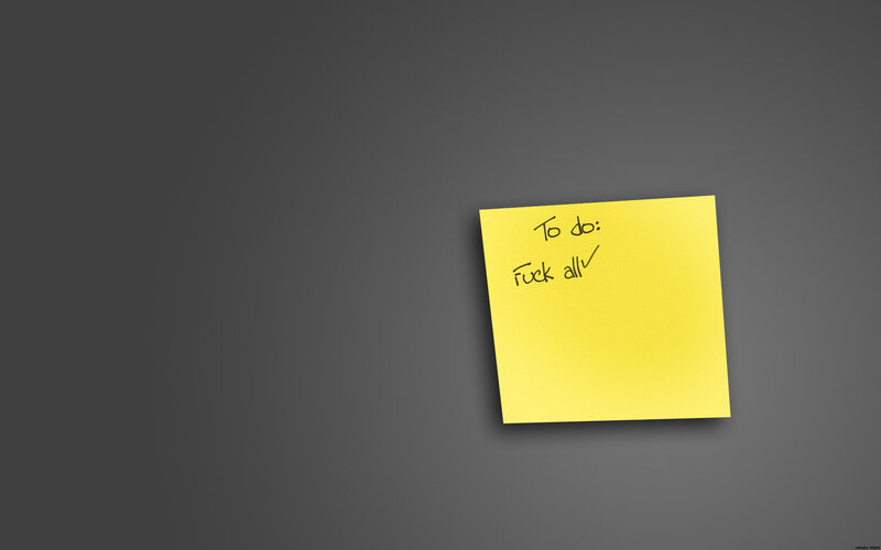 yellow sticky note with to do list