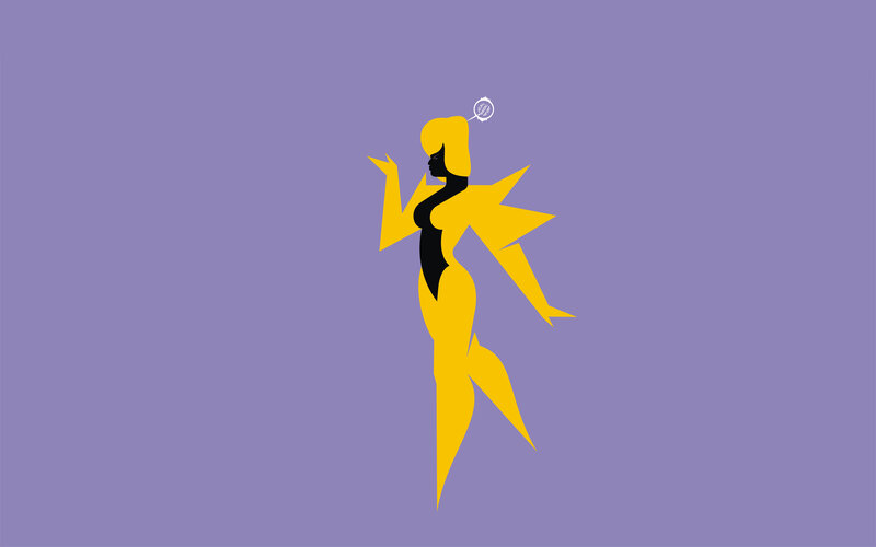 Yellow Stylized Woman