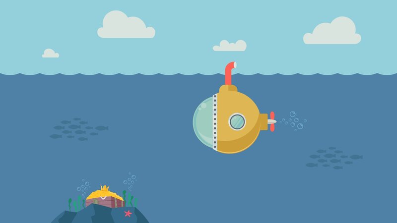 Yellow Submarine Underwater