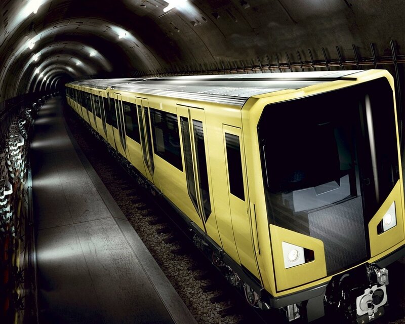 Yellow Subway Train — Dramatic, 3d Render