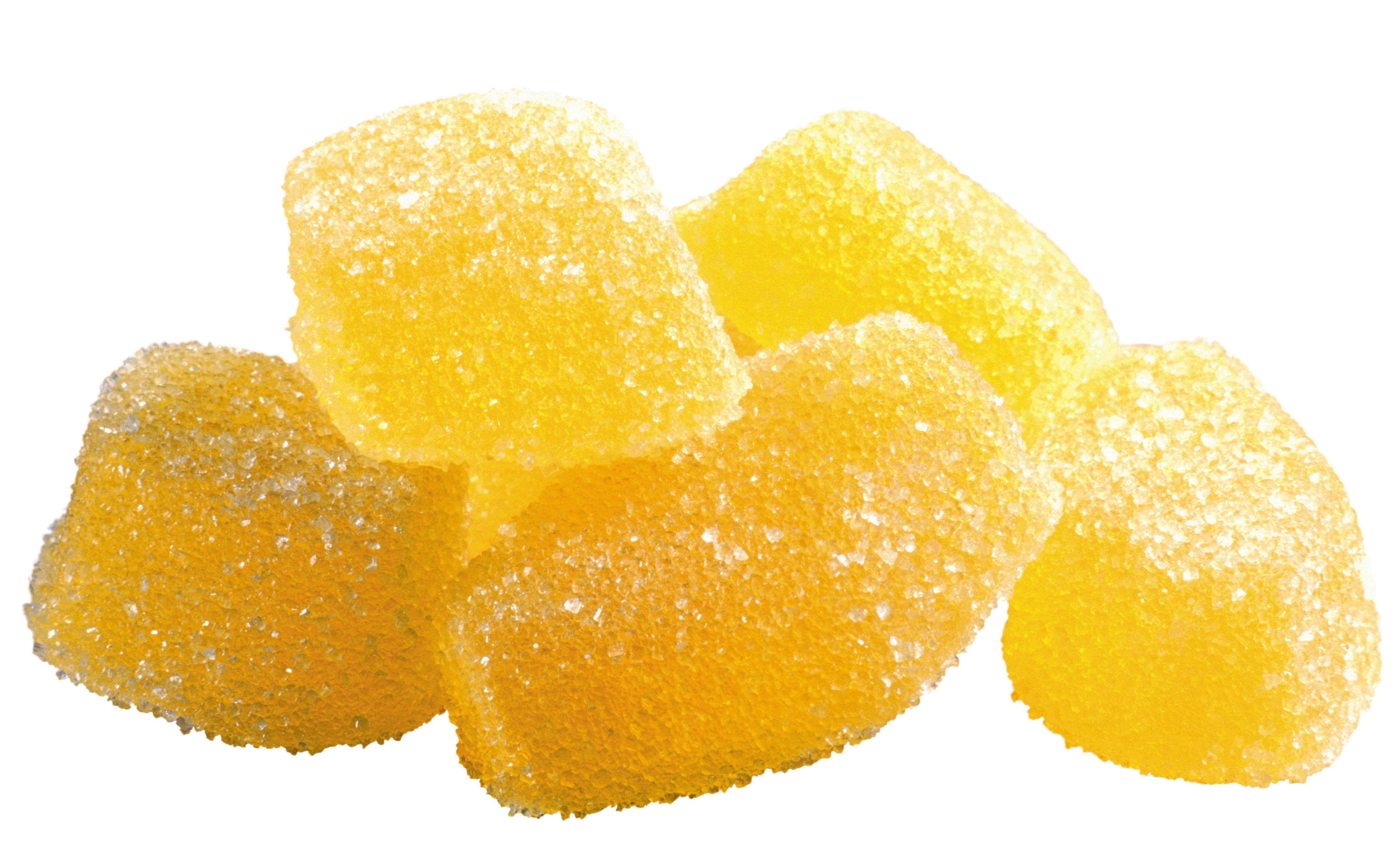 yellow sugar-coated candies
