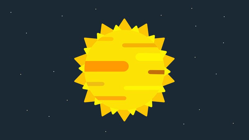 Yellow Sun in Space