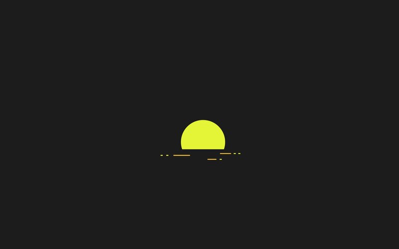 Yellow Sun over Horizon