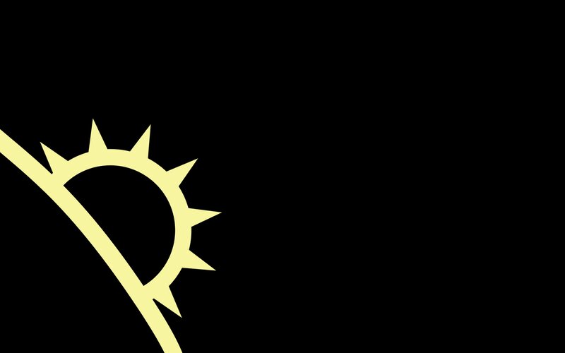 Yellow Sun Symbol — Black